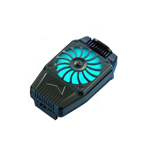 Mobile Phone Cooler Rechargeable Cooling Fan Cell Phone Radiator For Playing Games Watching Videos With LED Light; Compatible For ; IPhone/Google/Sa_voghion.com