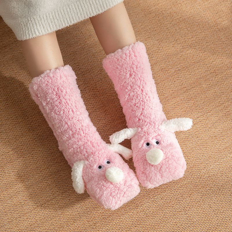 Boden Erwachsene Schlaf Winter Schnee Hause Entbindung Bein Abdeckungen, Teppich Hausschuhe Socken, Kinder Socken_voghion.com