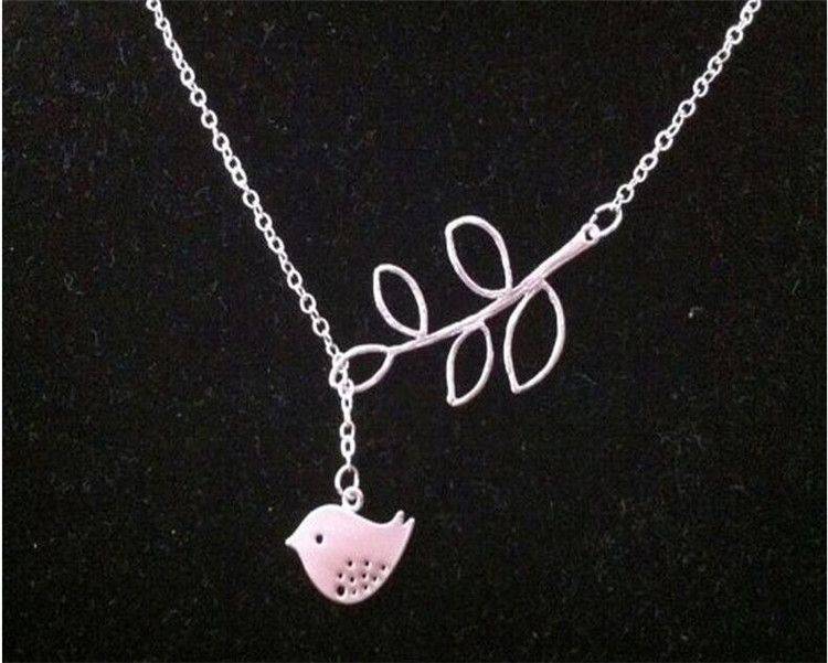 Korean Version Of Fashion Leaf Bird Branch Necklace, Versatile Female Personality_voghion.com