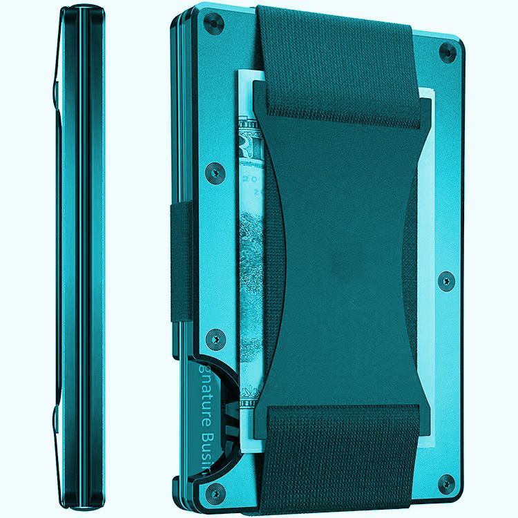 Kartenhalter Geldbörse Brieftaschen Metall Kartentasche Kohlefaser Brieftasche Brieftasche RFID Anti-Diebstahl-Bürste Blocking-Technologie_voghion.com