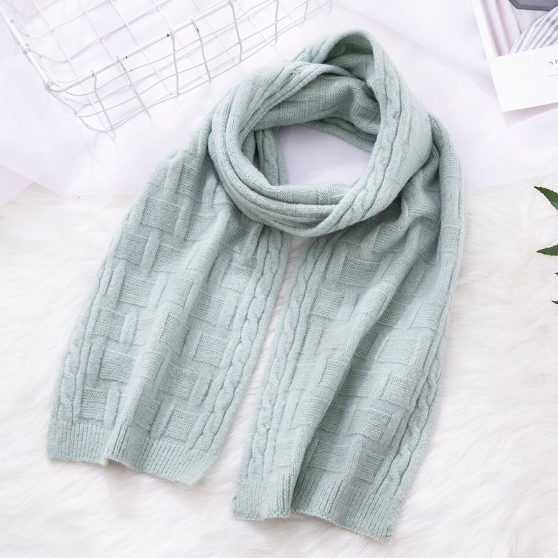 Girl boy's pure color Korean version scarf autumn winter, cute children's scarf, thickened and warm for 2-10 years old_voghion.com