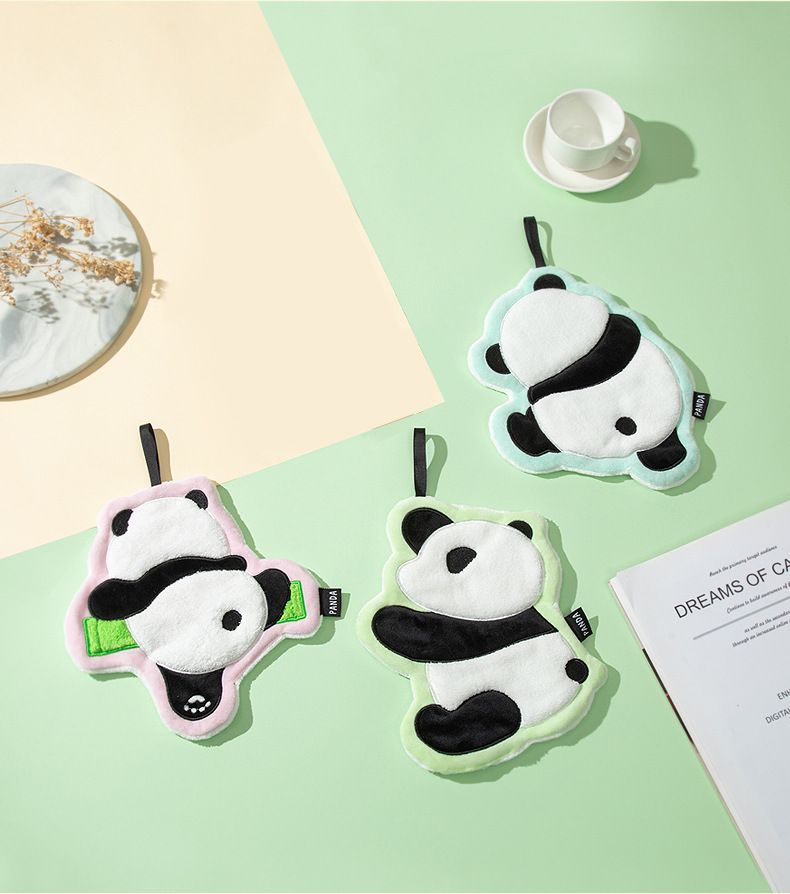 Toalla de mano Panda Toalla de vellón absorbente gruesa_voghion.com