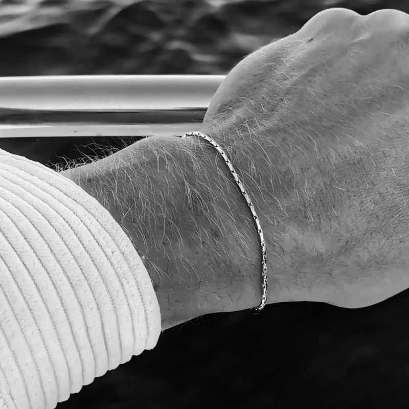 Men's Jewelry Titanium Steel Bracelet Net Red Wire Chain Bracelet Men's Fashion Versatile Sexy Style_voghion.com