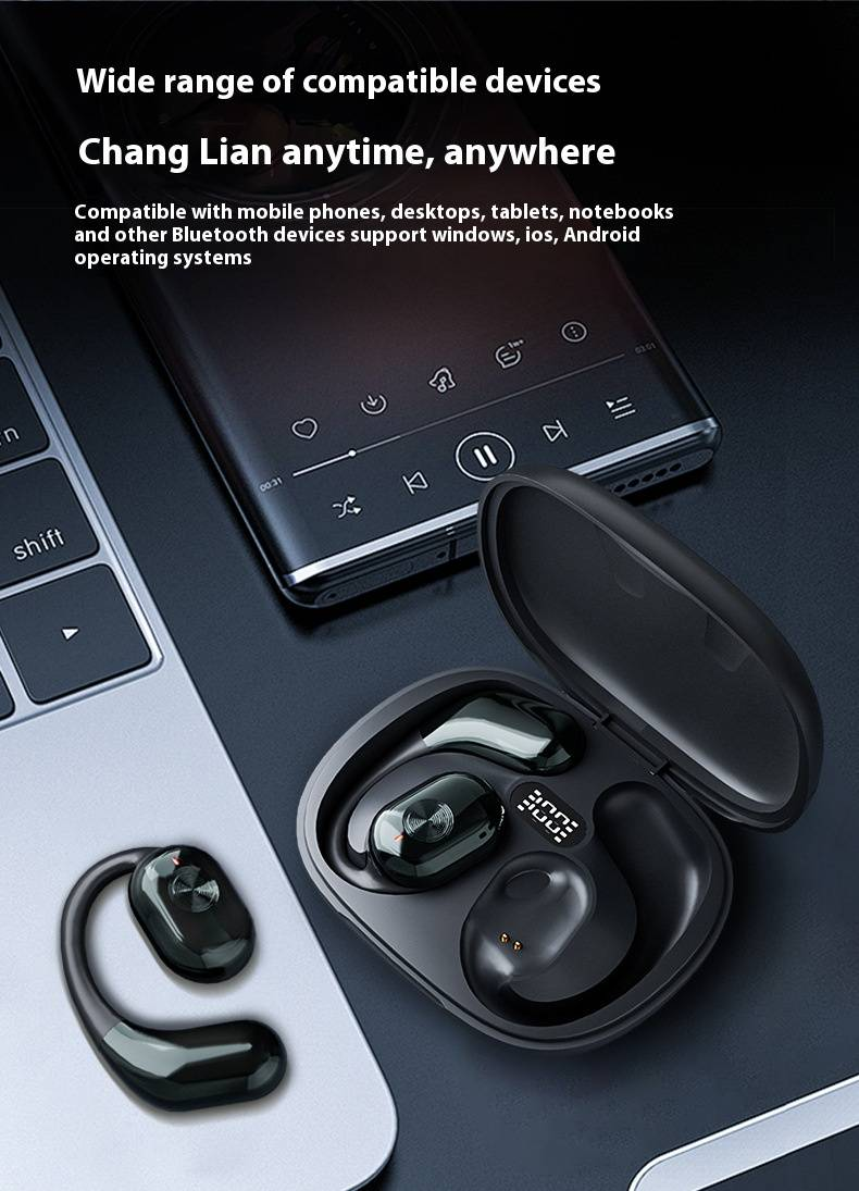 Neues T29 Headset mit galvanisierter Oberfläche, extrem langer Akkulaufzeit, Ohrbügel, intelligentem Sport- und Musikhören, Bluetooth True Wireless_voghion.com