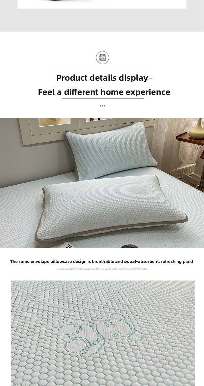 Premium Buz İpek Yatak Takımı - Jel Boncuklu 3 Parçalı Soğutma Çarşafı (Makinede Yıkanabilir Nefes Alabilir Yumuşak ve Cilt Dostu Queen/King Boyutu)_voghion.com