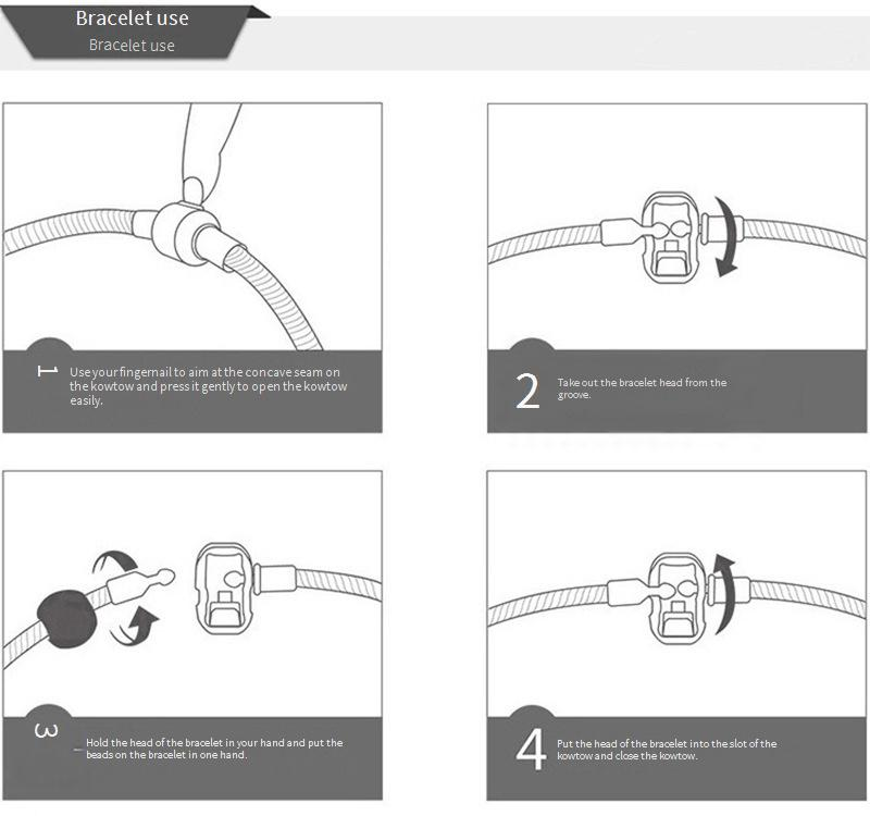 Bracelets à breloques en cuir rouge classique pour femme, à faire soi-même, avec perles à gros trous et pendentif en cristal, pour sac de bénédiction, bracelet Panjia_voghion.com