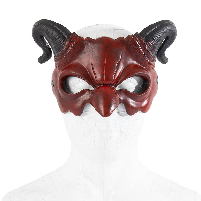 Rüsten Sie die RP-Teufelsmaske für die Halloween-Karnevalsparty mit einer Teufelsmaske mit halbem Gesicht für Cosplay-Maskenbälle auf_voghion.com