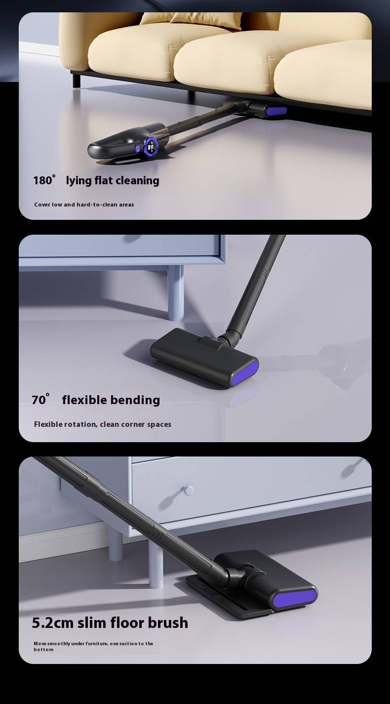 Powerful Cordless Handheld Vacuum Cleaner For Home & Car, 9000Pa Strong Suction, Wet/Dry Cleaning, 2-in-1 Brush, Lightweight & Portable_voghion.com