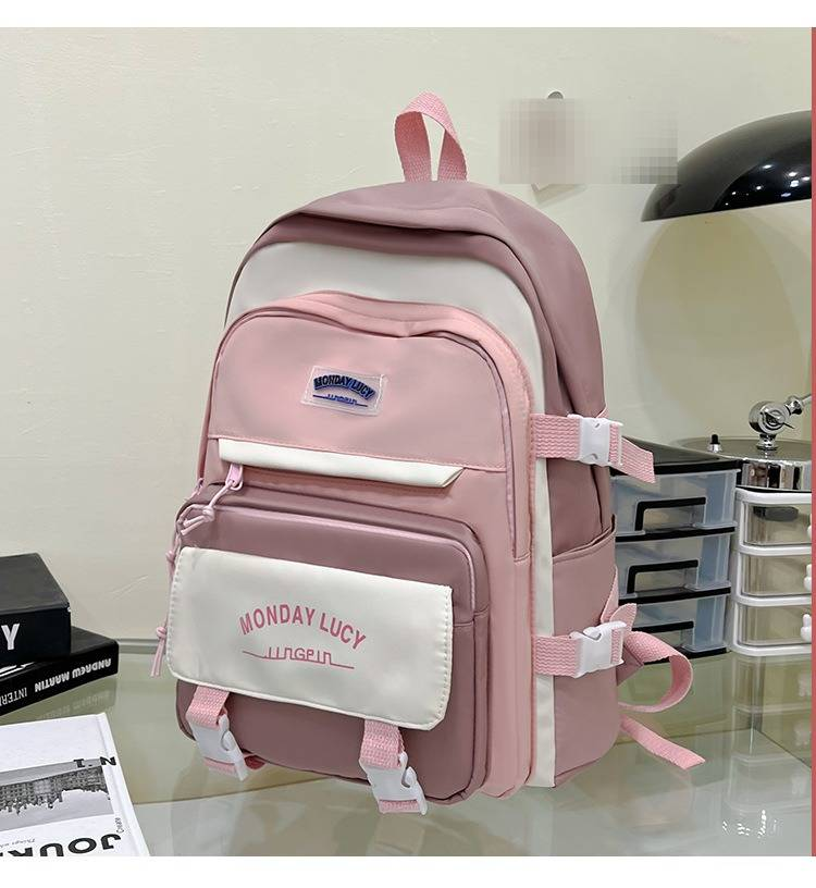 Stylish Unisex Backpack - Large Capacity Waterproof Laptop Bag For School & Travel, Trendy Letter Print Design, Lightweight & Durable_voghion.com