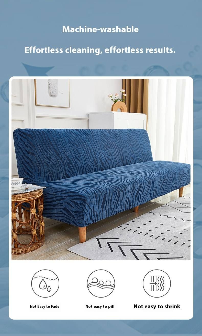 Copridivano elastico, copridivano estensibile a copertura totale, tessuto in poliestere spesso, design senza braccioli, colori a righe e tinta unita_voghion.com