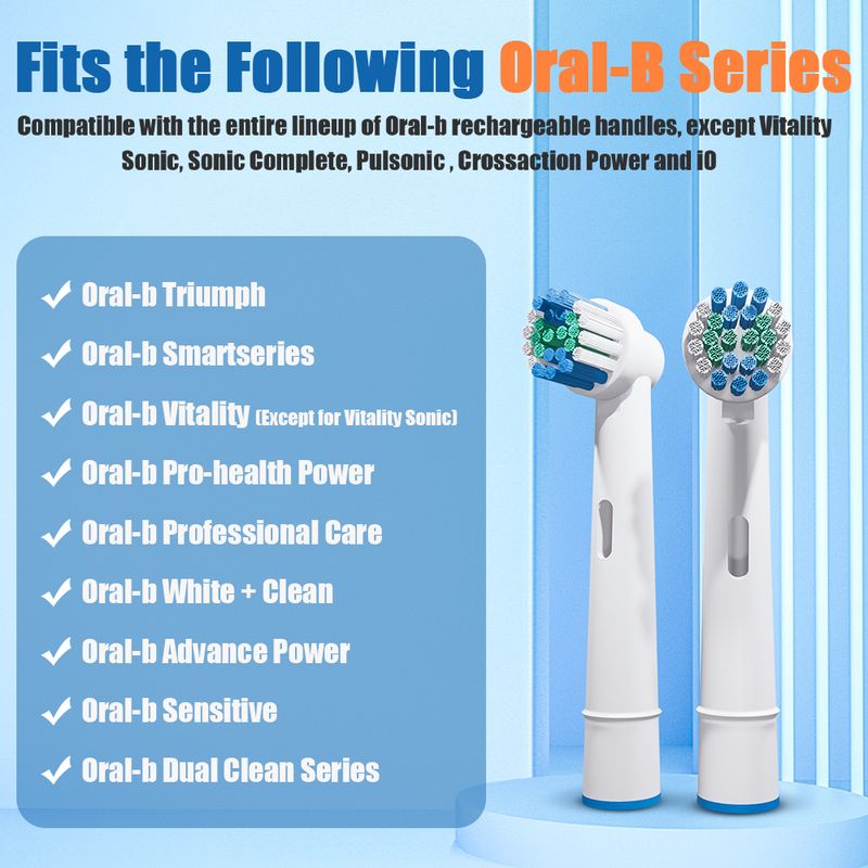 12 Pcs Replacement Toothbrush Heads Compatible With Oral B Electric Toothbrushes Brush Head Refills 1000 1500 3000 7000 7500 500 600 650 8850 8900_voghion.com