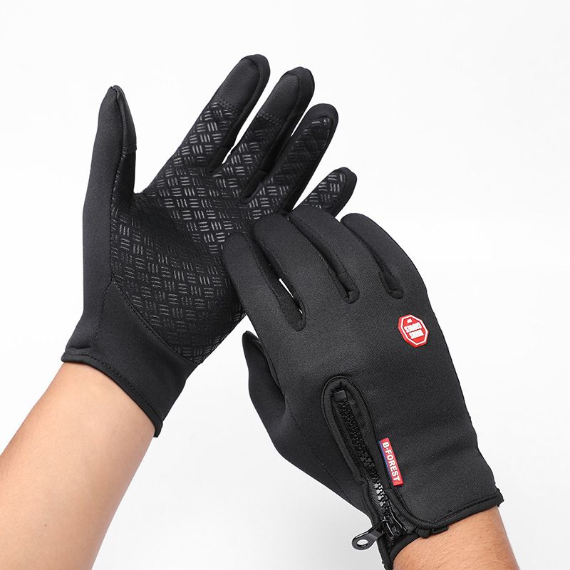 Outdoor Cycling Winter Warm Gloves, Touch Screen Gloves, Fleece Skiing Waterproof Motorcycle Riding Sports Gloves_voghion.com