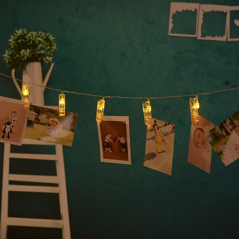 Battery-Powered LED Clip String Lights – 1.5M/3M/5M/10M Photo Display Fairy Lights For Indoor Room Decor, Christmas & Party_voghion.com