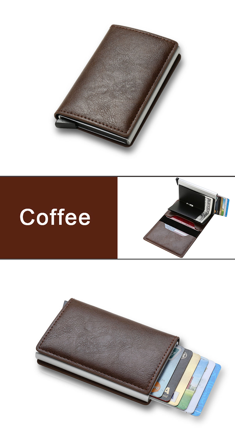 Kohlefaser-Kartenhalter-Geldbörsen für Herren, RFID-schwarz, magisches Trifold-Leder, schlanke Mini-Geldbörse, kleine Geldtasche, männliche Geldbörsen_voghion.com