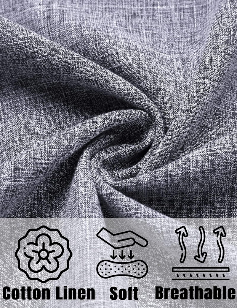 Coofandy Leinenhemd für Herren mit Knopfleiste, kurzärmelig, Freizeithemd für Hochzeiten, Sommer und Strand_voghion.com