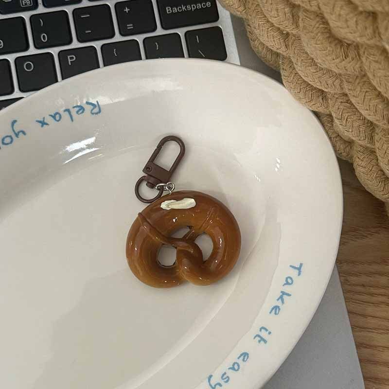 Gelukkig in fermentatie! Imitatie alkalisch waterbrood croissant sleutelhanger leuke studenten niche tas hanger klein cadeau_voghion.com