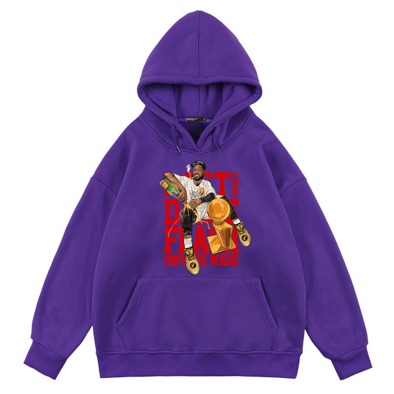 Felpa con cappuccio da basket Wade Flash con cartoni animati 370G per uomo e donna, vestibilità ampia, autunno e inverno, vestiti alla moda_voghion.com
