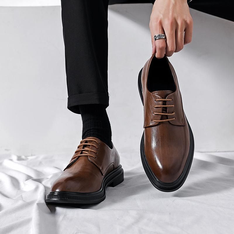 Scarpe da uomo estive, nuove, in pelle, formali, da lavoro, in stile britannico, versatili, casual, da parrucchiere, da matrimonio, alla moda._voghion.com