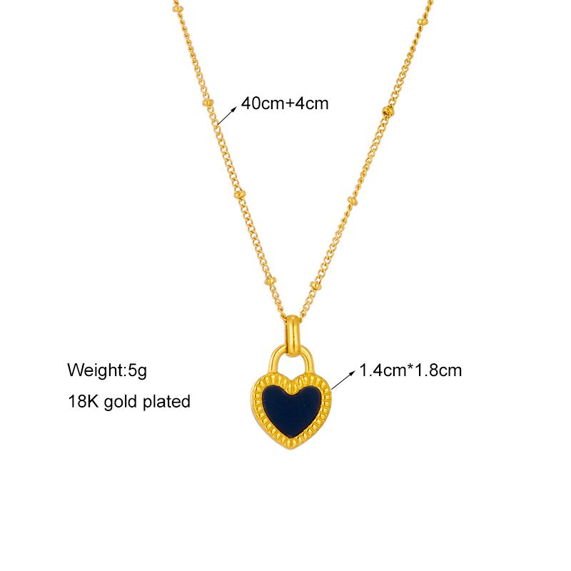 Collana con lucchetto in acciaio inossidabile 316L DIEYURO alla moda per donna, ciondolo a forma di cuore color oro, catena con clavicola, gioielli per il corpo alla moda per ragazze_voghion.com