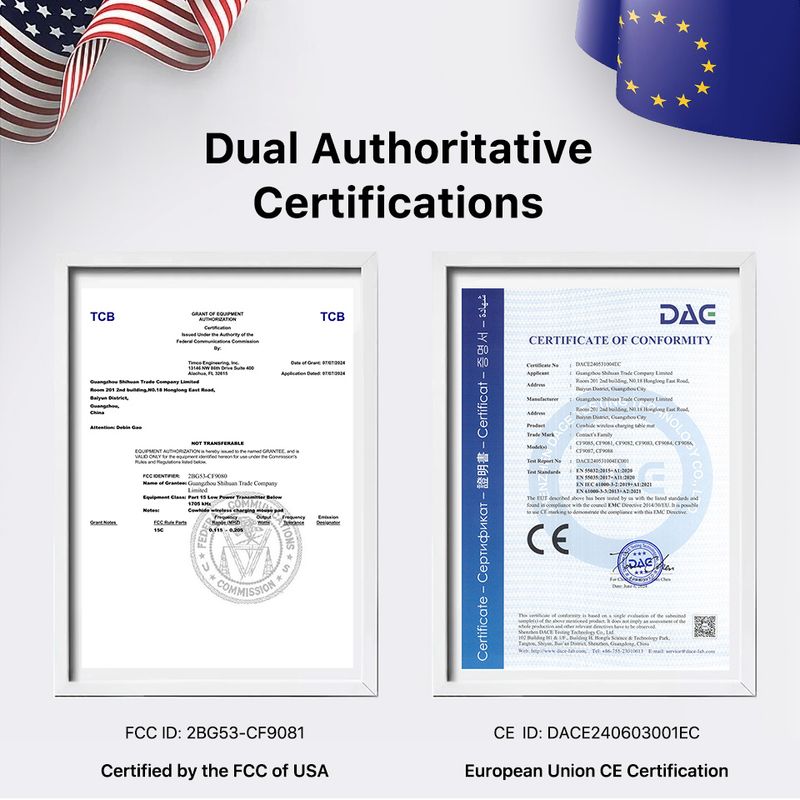 15W Wireless Fast Chargers Pad With Genuine Leather Charging Mouse Mat For PC Computers Laptops Office Accessories_voghion.com