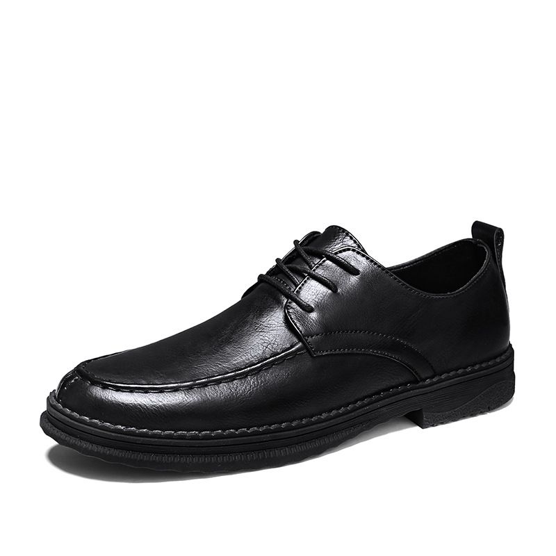 Adatto a tutte le stagioni H2007 Scarpe da uomo alla moda in pelle con lacci basse, casual e da lavoro all'aperto_voghion.com