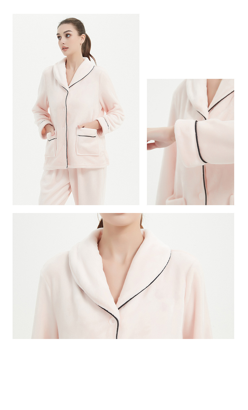 Løs ensfarvet pyjamas til kvinder_voghion.com