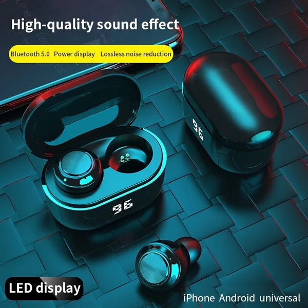 TWS Wireless Bluetooth Headset 5D HIFI Noise Cancelling In Ear Headphone Music Stereo Audio Sport Earbuds For IOS Android Smartphone_voghion.com