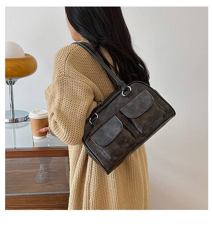 Sac à main vintage, nouveau sac à bandoulière simple minimaliste et élégant, design unique avec grande capacité, parfait pour les déplacements comme sac à main._voghion.com