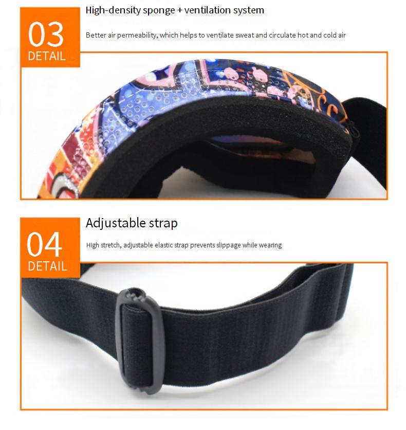 Unisex Double-layer anti-fog ski glasses for children Snow Ski outdoor hiking goggles_voghion.com