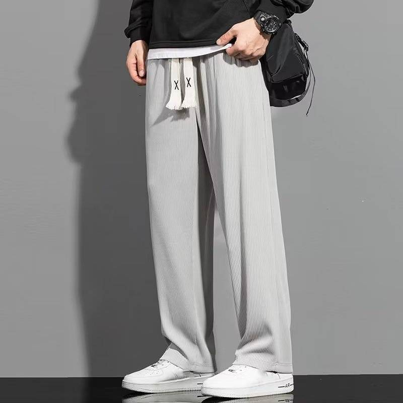 Herenkleding Casual broeken Sportbroeken Losse pasvorm Effen kleur broeken Modieus merk Jeugd Populair Trendy Herenbroeken Lazy Art_voghion.com