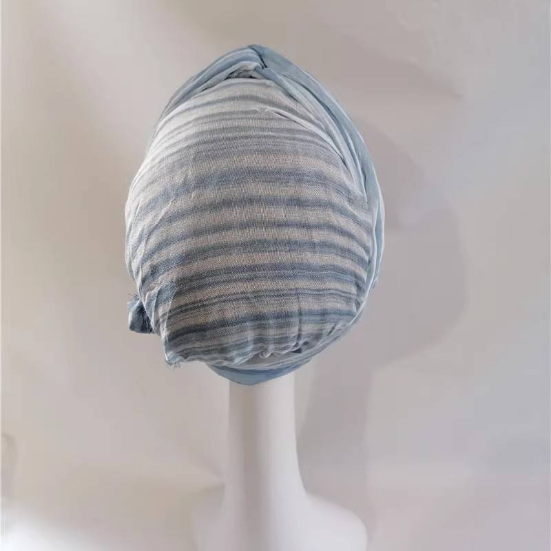 Cotton And Linen Comfortable And Breathable Sunscreen Turban Hat Gauzy Summer Wrap Hat_voghion.com