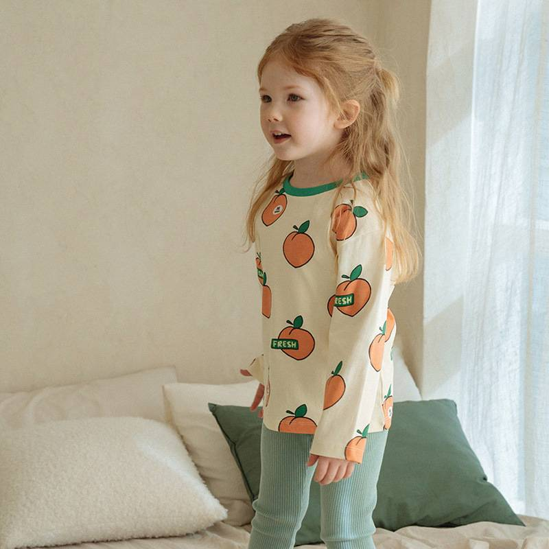 Kinderkleidung Frühlings-Lässiges Unterhemd für kleine und mittelgroße süße gefleckte Hunde mit Volldruck, lockere lange Oberteile_voghion.com