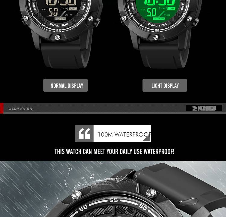 1762 Smartwatch: Multi-Function, WR100M, LED Light, 12/24H Time Display_voghion.com