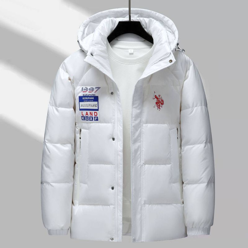 Men's Clothing 25 New Autumn And Winter High-quality Embroidered Chest Label Loose Detachable Hooded Warm Thickened Cotton Jacket_voghion.com