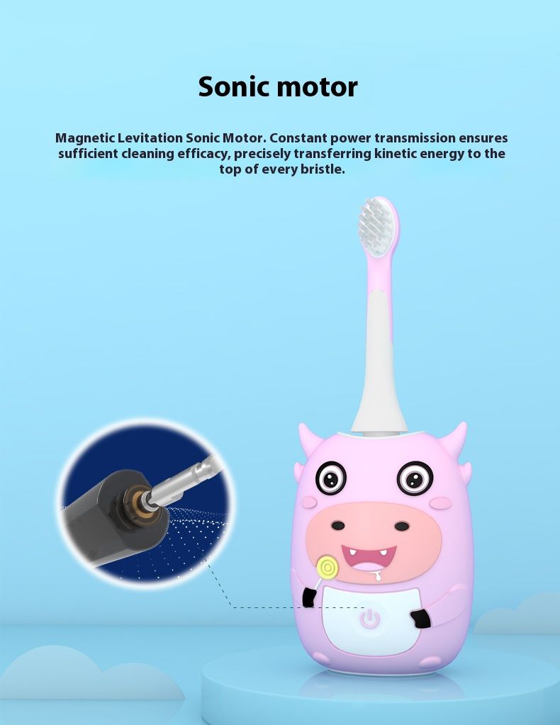 U-Shaped Kids Sonic Electric Toothbrush – Magnetic Levitation Motor, 2 Modes With Music Timer, IPX7 Waterproof & 30-Day Battery Life_voghion.com