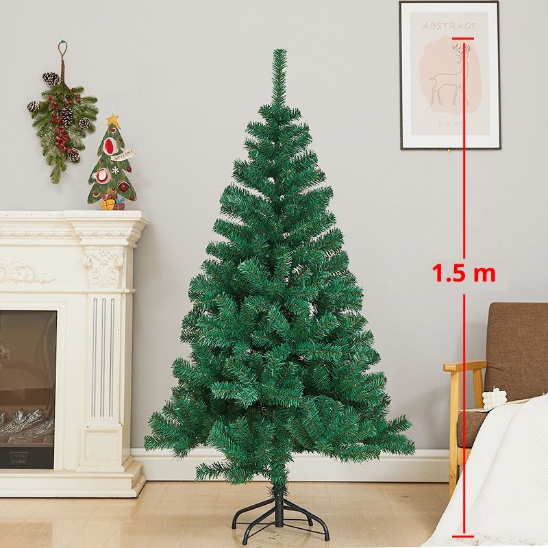 Hochwertiges PVC-Weihnachtsbaum-Set für private und gewerbliche Dekoration – verschiedene Größen (0,6 m–3 m) mit realistischen grünen Zweigen_voghion.com