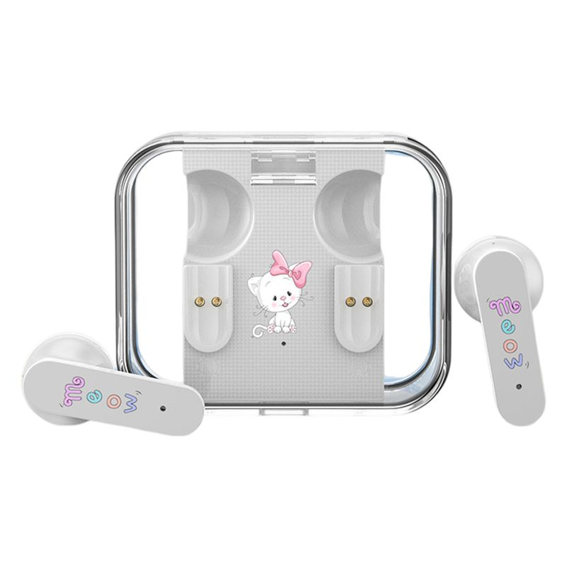 R12 Fones de ouvido sem fio de alta fidelidade com controle de toque de impressão digital com microfone Bluetooth 5.3 Fones de ouvido estéreo semi-intra-auriculares_voghion.com
