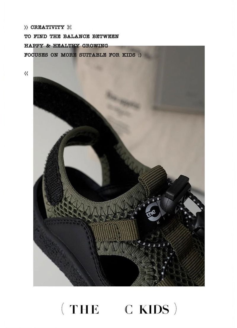 Sandali per bambini, estate 2025, per bambini, per bambini piccoli, per l'asilo, con punta chiusa, anti-calci, scarpe sportive da spiaggia_voghion.com