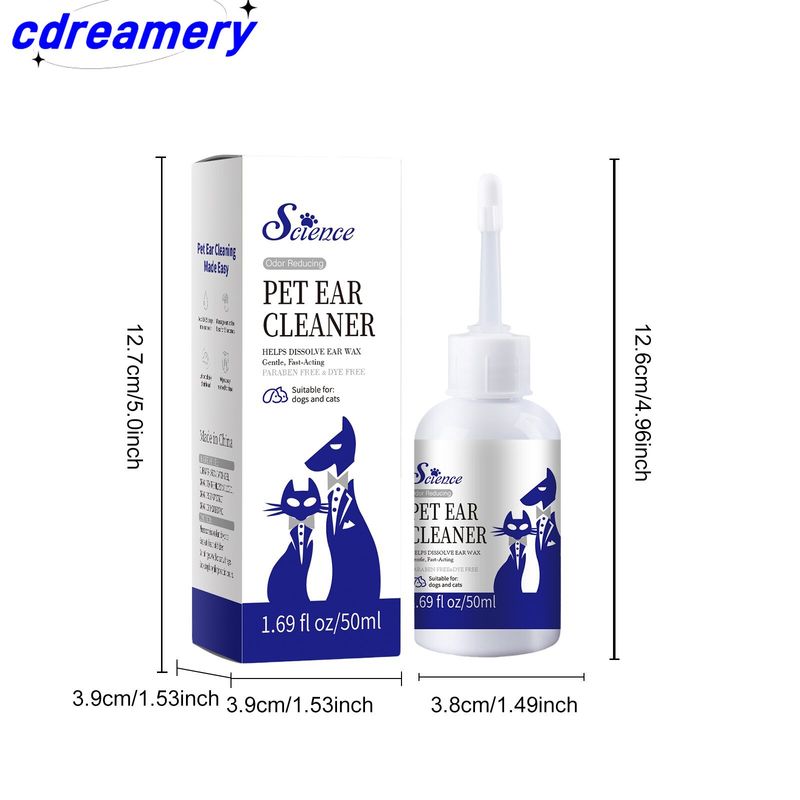 1st Stratford Pharmaceuticals öronrengöring och torklösning för hundar och katter med aloe vera för att tvätta skräp, vax, lukt och irritation_voghion.com
