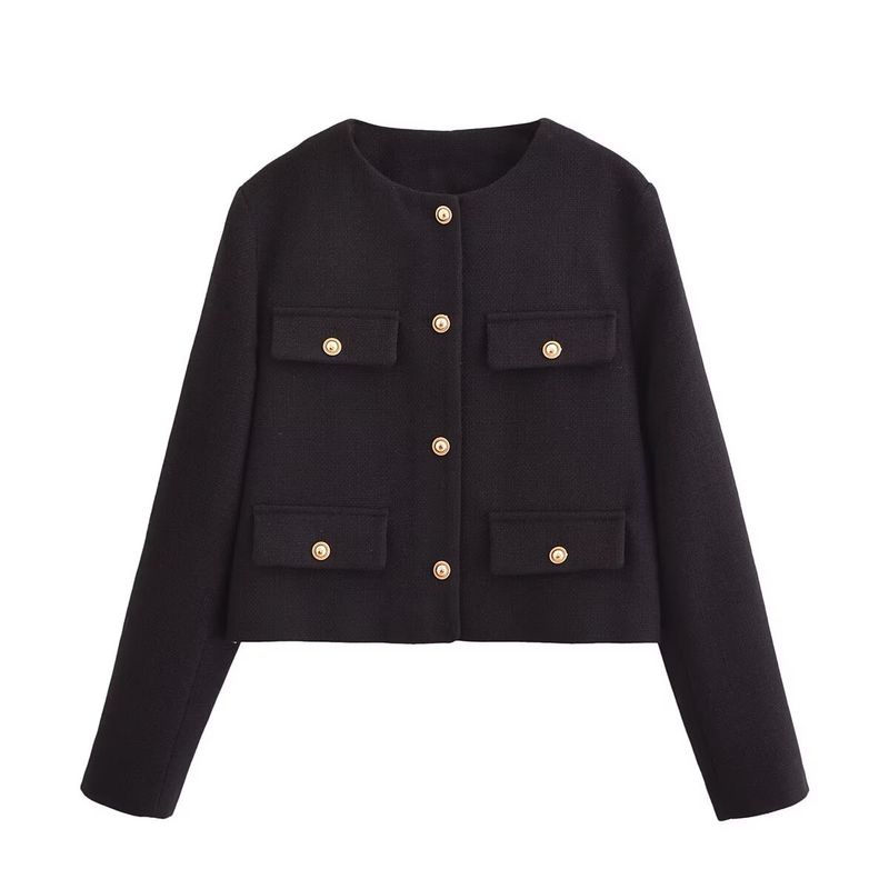 Women s clothing autumn and winter new fashionable temperament small fragrant style coarse spinning short jacket_voghion.com