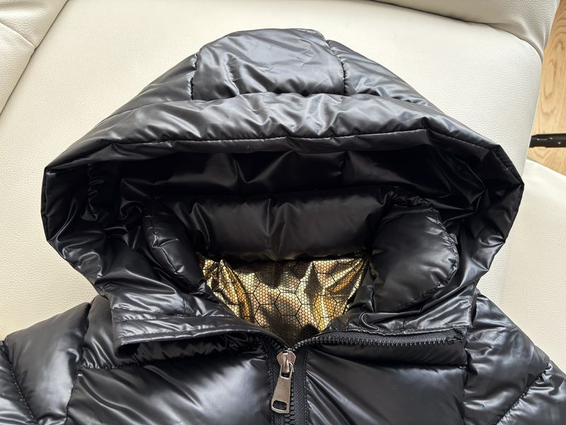 Cappotto con cappuccio in cotone nero e oro per bambini e bambine, nuovo cappotto invernale per bambini di taglia media e grande, spesso e lavabile_voghion.com