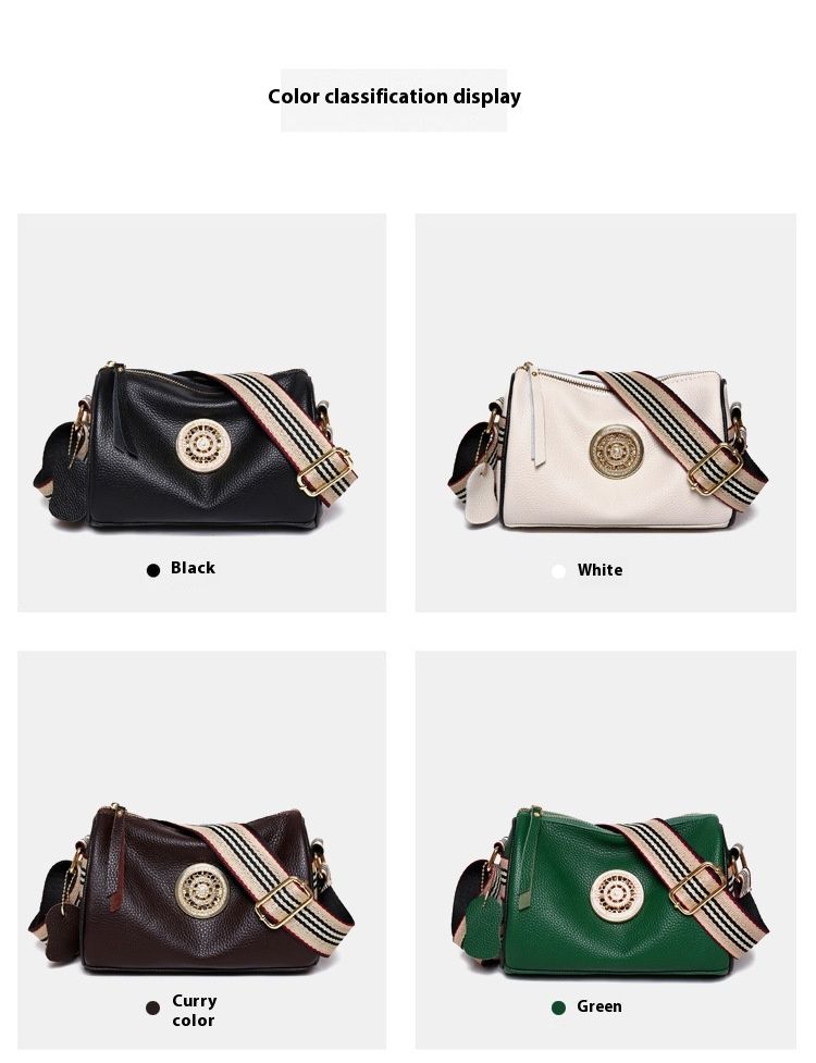 Borsa da donna in vera pelle, nuova, semplice e alla moda, tracolla larga, borsa a tracolla singola, strato superiore in pelle di vacchetta_voghion.com