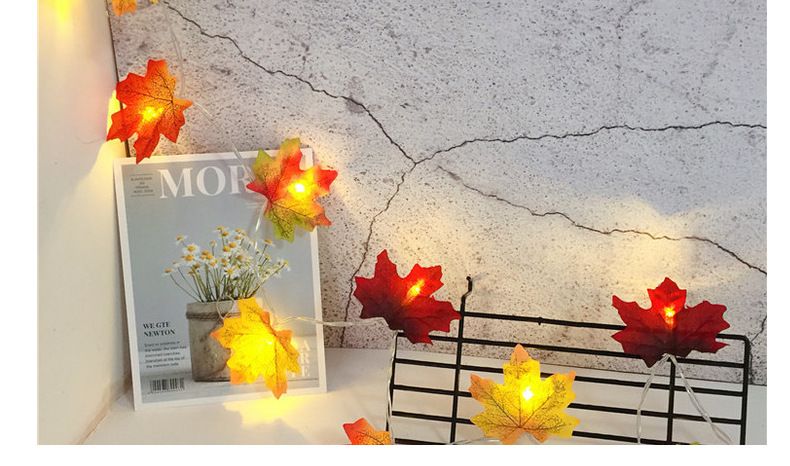 Maple Leaf LED String Lights - Battery Operated Indoor/Outdoor Decorative Lights For Christmas, Halloween, Parties_voghion.com