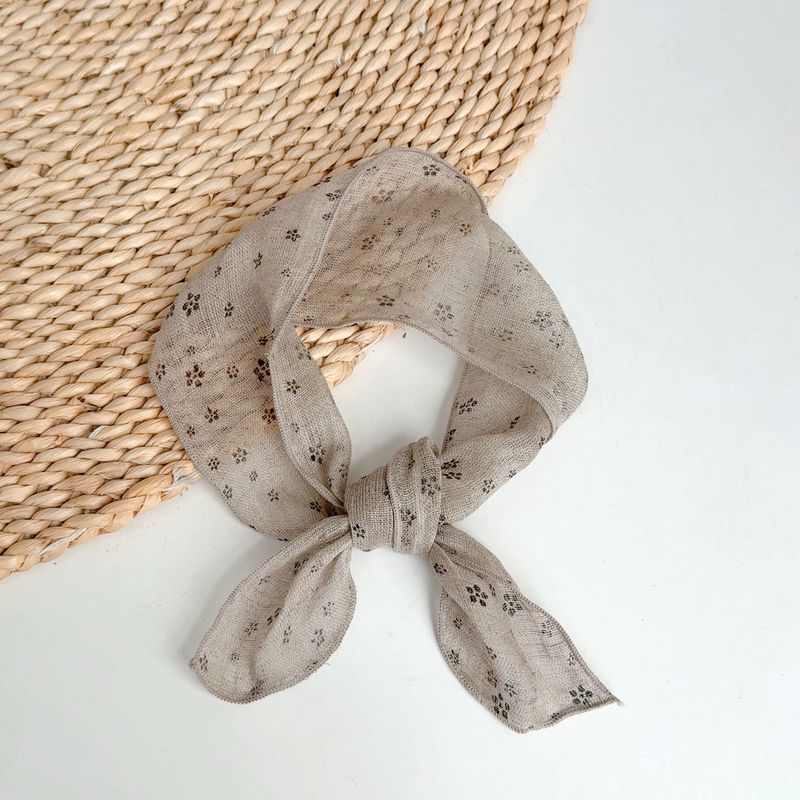 Sciarpa di seta piccola per protezione del collo estiva da donna, versatile, artistica, in puro lino, con effetto rugiada e colori originali_voghion.com