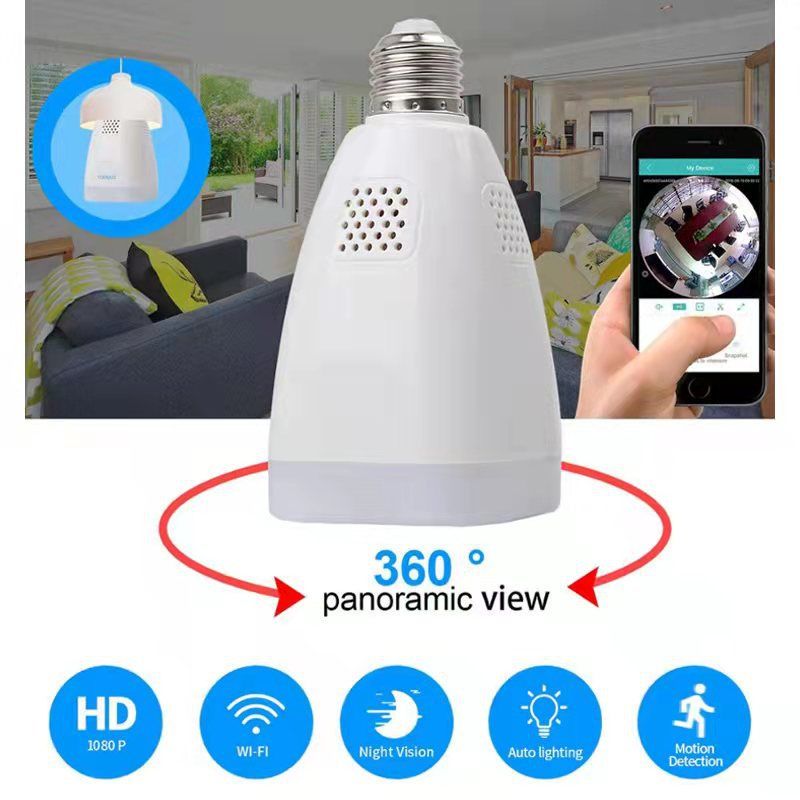 Neue Graffiti 360-Grad-Panorama-Fischaugen-Überwachung Smart Home VR Wireless WiFi-Kamera_voghion.com