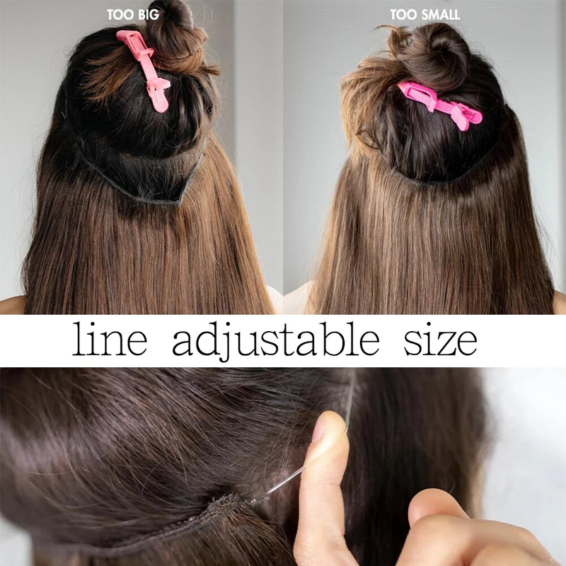 MERISIHAIR – Extensions synthétiques ondulées sans Clip, faux postiche Secret caché, faux postiche avec une ligne de poisson_voghion.com