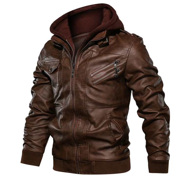 KB Neue Männer Herbst Casual Lederjacken Motorradjacke Polyurethan Biker Mäntel Leder Marke Kleidung Größe Ue SA722_voghion.com