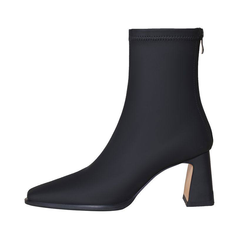 Bottes à talons hauts en cuir véritable pour femme, nouvelles bottes d'automne et d'hiver en cuir de vache élastique, fines et polyvalentes, à la mode coréenne_voghion.com