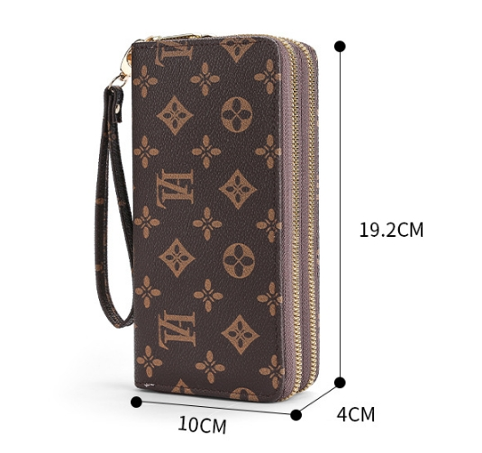 Long Fashion Double Layer Zipper Large Capacity Women's Wallet_voghion.com