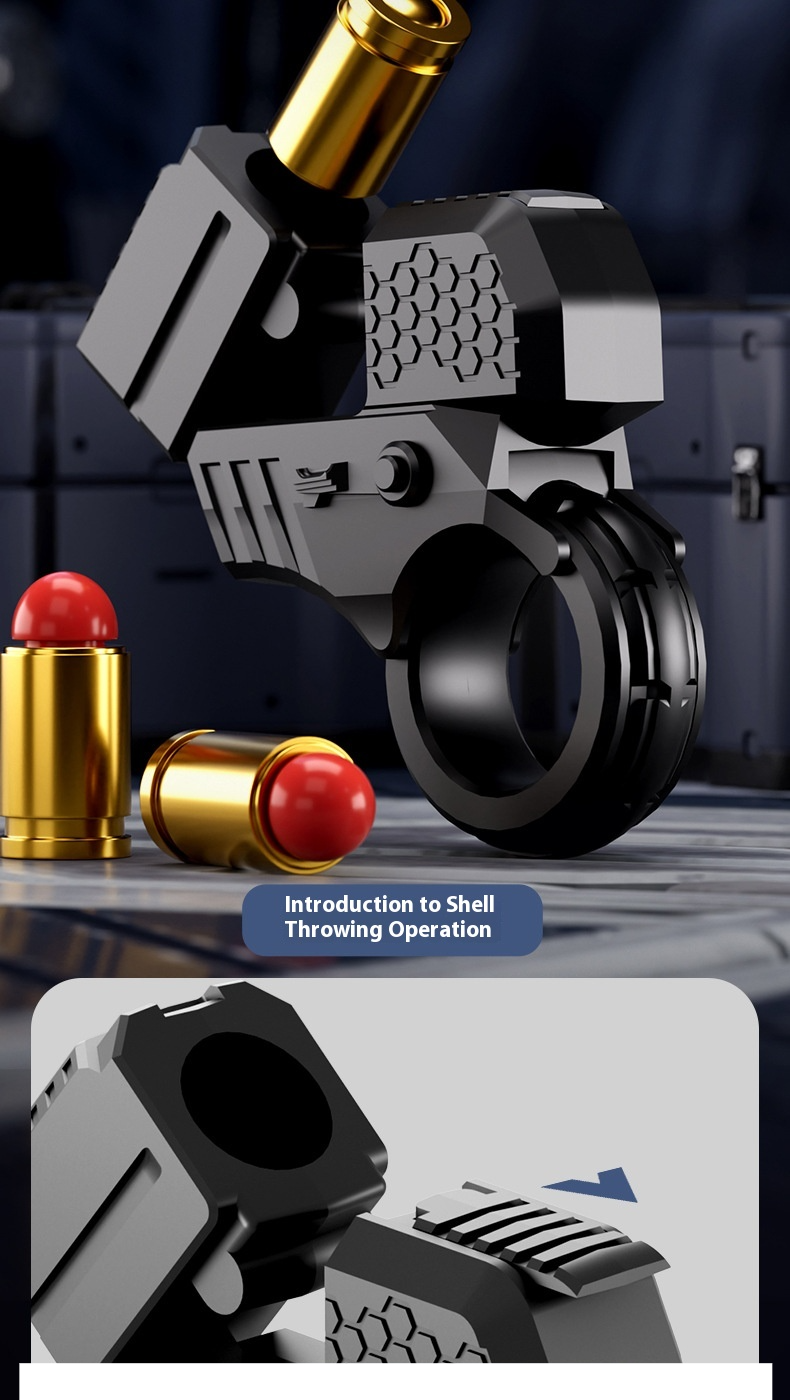 Zabawkowy pistolet Agent Złoty palec Zabawka pistolet Wyrzut łuski Technologia stopu cynku Dekompresyjny model zabawki_voghion.com